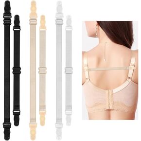 6 PCS Bra Strap Holders for Slipping Bra Holders for Straps Women's Elastic Bra Strap Holder Adjustable Keep Bra Straps in Place Keep Bra Straps from Slipping off Shoulders Non-slip Elastic for Women