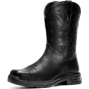 AngryRam Steel Toe Work Boots for Men مقاومة للماء أحذية سلامة البناء المقاومة للبناء