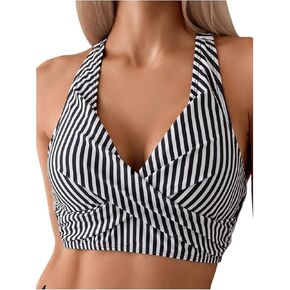 Sweatyrocks من Criss Cross Cross Bikini Top Top Top Top Backless Beach Beachuit Tops