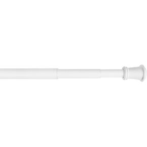 Zenna Home Tension Curtain Rod, No Drill Adjustable Window Curtain Rod, Easy Install Telescoping Rod, 28 - 66 Inches, White