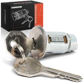 A-Premium Ignition Lock Cylinder with 2 Keys Compatible with Chevy, GMC, Cadillac, Buick, Pontiac & Oldsmobile - Malibu, Impala, Suburban, Truck, Fleetwood, DeVille, Skylark, Riviera, Grand Prix, 88