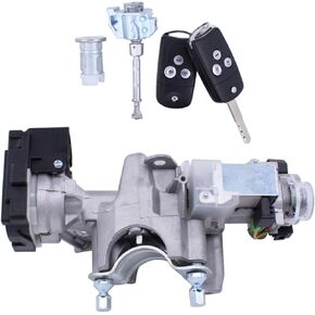 MOTOKU MOTOKU Ignition Switch and Door Lock Cylinder with Key Shell Set for Honda Civic 2012-2015