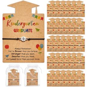 gisgfim 30 Sets Graduation Gifts Compass Bracelet Bulk with Inspirational Gift Cards White Organize Bags for 2025 Graduation Present End of School Year Party Favor