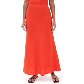 Madewell Women's Linen Maxi Slip Skirt