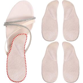 2 Pair Arch Support Shoe Inserts, Reusable Arch Inserts for Foot Pain Relief Arch Support Shoe Inserts for Flat Feet Plantar Fasciitis Fits Any Shoes for Women & Men