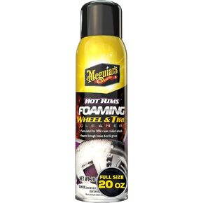 Meguiar's Hot Rims Foaming Wheel & Tire Cleaner - Combines a Wheel and Tire Cleaner in One Product that Quickly Powers through Brake Dust and Grime on OEM Clear Coated Wheels, 20 Oz Foam