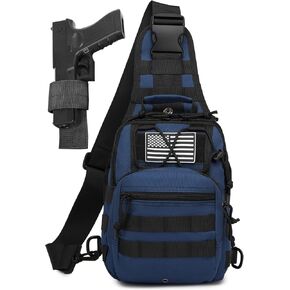 ATBP Small Tactical Sling Bag for Men with Holster Military EDC Shoulder Bag CCW Crossbody Bag 7 Liters