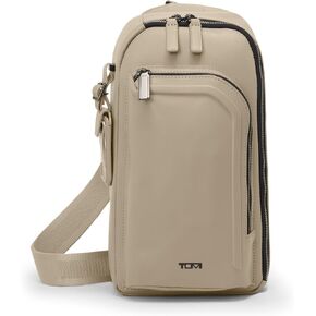 TUMI - Harrison Gregory Sling - Lightweight Leather Crossbody with Multiple Compartments - Casual Side Bags - Limestone