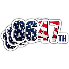 3 Pcs 8647 Sticker, Not My President Bumper Sticker, Political Democrat Sticker, Anti Felon 47th President, Anti Trump - Vinyl Sticker 3 Inches for Water Bottles Laptop Phone Car Helmet Hard Hat
