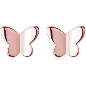 SLUYNZ Solid 925 Sterling Silver Tiny Butterfly Earrings Studs for Women Teens Tiny Studs Earrings in Kuwait