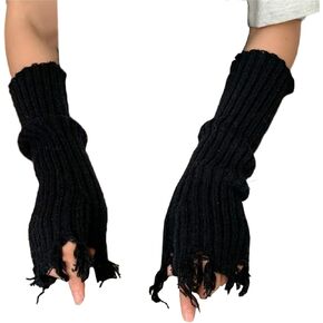 TOMETO STAR Goth Arm Warmers for Women Grunge Punk Cute Alt Japanese Emo Rave