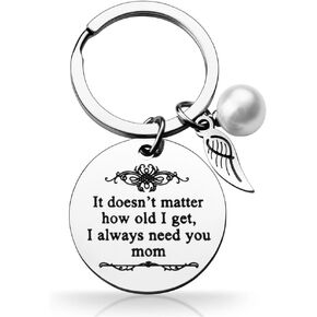 Mother's Day Keychain Gift from Daughter Son for Mom, Mom Keychain Gifts for Valentine's Day Birthday Christmas