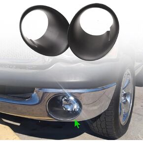Fog Light Trim Bezel Front Bumper Fog Light Covers for Dodge Ram 1500 2002-2008, for Dodge Ram 2500/3500 2003-2009 Replace# 55077239AD 55077238AD CH2598101 CH2599101