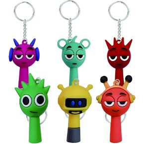 Sprunki Keychains, Sprunki Game Keychain, Car Keychain, Key Purse Handbag Charms Gifts