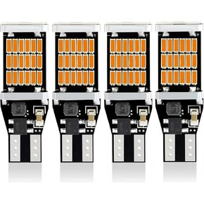 4 PCS 921 LED مصابيح عكسية LED ، 6500K Super Bright T15 4014 45SMD لمصابيح ، Canbus خالية من الأخطاء 360 ° إضاءة الفرامل الأضواء الإشارة الاحتياطية ، ملاءمة عالمية لشاحنات سيارات سيارات الدفع الرباعي (أبيض)