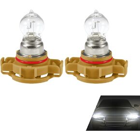 2 PCS PSY24W Car Fog Light Bulb, 12V Daytime Running Lamps, Turn Signal Bulb, Brake Light, Reversing Light Bulb, Automotive Clear Glass Bulbs Lighting Accessory, Universal for Most Cars (Amber)