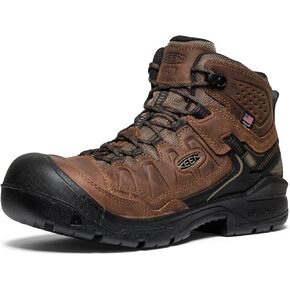 KEEN Utility Men's Targhee 4 Mid Height Composite Toe American Built Waterproof Durable Construction Work Boots