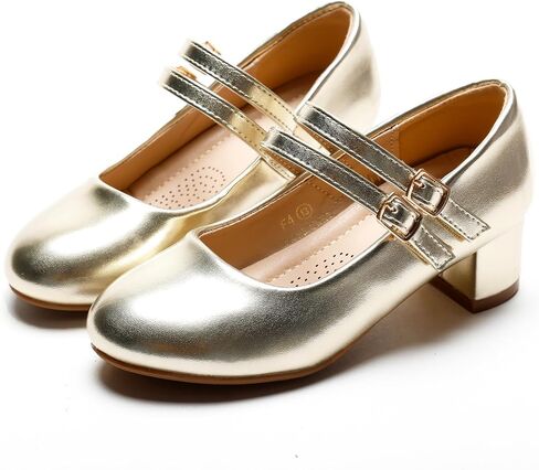 Girls Dress Shoes Low Heel School Girls Wedding Party Mary Jane Princess Pump Shoes in Saudi Arabia