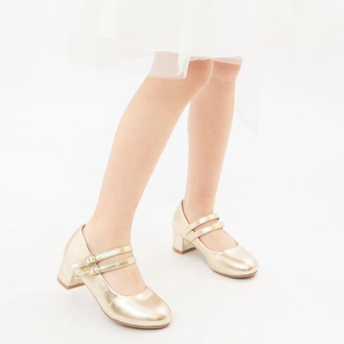 Girls Dress Shoes Low Heel School Girls Wedding Party Mary Jane Princess Pump Shoes in Saudi Arabia