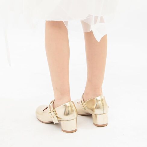 Girls Dress Shoes Low Heel School Girls Wedding Party Mary Jane Princess Pump Shoes in Saudi Arabia