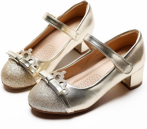 Girls Dress Shoes Low Heel School Girls Wedding Party Mary Jane Princess Pump Shoes in Kuwait