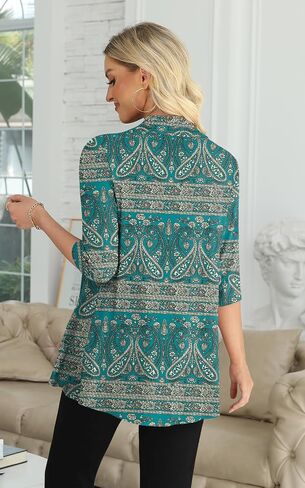 Yincro Women's Casual 3/4 Cardigan Cardigan Lightweight Soft Open Front Cardigans in Kuwait