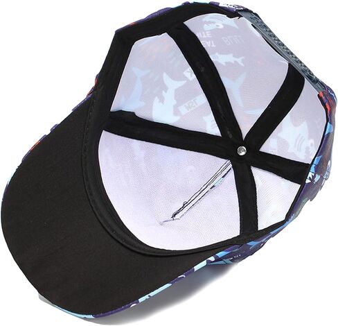 Julerwoo Kids Dinosaur & Shark Baseball Cap Fun Prants Prants Adlemable Cap Sun Hats in Kuwait