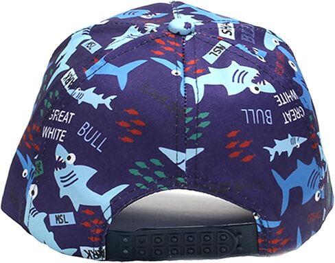Julerwoo Kids Dinosaur & Shark Baseball Cap Fun Prants Prants Adlemable Cap Sun Hats in Kuwait
