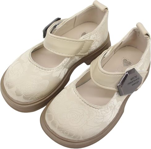 Toddler& Little Girls Dress Shoes Little Girls Loafers School Uniform Mary Jane Flats Little Girls Flower Dress Party Dance Performance Shoes Thick Non-Slip Sole Casual Shoe in Saudi Arabia