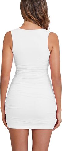 Boriflors المرأة المثيرة bodycon مشد صغير فساتين مربع رقبة روكيفيس أكمام نادي فستان قصير in Kuwait