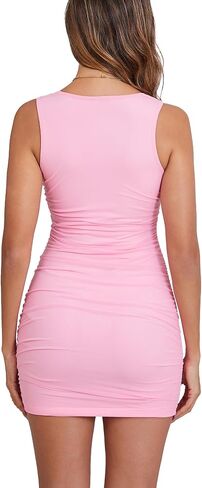 Boriflors المرأة المثيرة bodycon مشد صغير فساتين مربع رقبة روكيفيس أكمام نادي فستان قصير in Kuwait