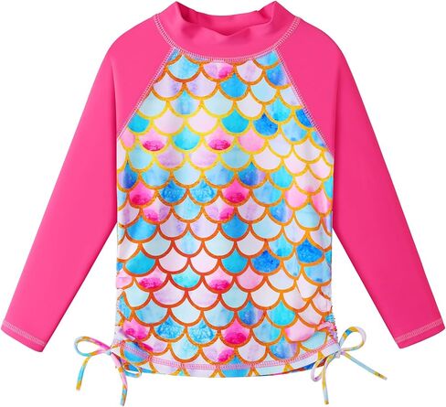 BAOHULU Girls 2-Piece Rash Guard Swimsuit Long Sleeve Bathing Suit with Swim Skirt UPF50+ Kids Beach Swimwear 2-12Y in Kuwait