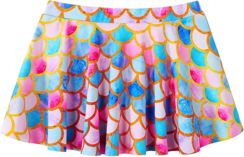 BAOHULU Girls 2-Piece Rash Guard Swimsuit Long Sleeve Bathing Suit with Swim Skirt UPF50+ Kids Beach Swimwear 2-12Y in Kuwait