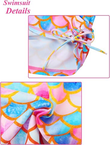 BAOHULU Girls 2-Piece Rash Guard Swimsuit Long Sleeve Bathing Suit with Swim Skirt UPF50+ Kids Beach Swimwear 2-12Y in Kuwait