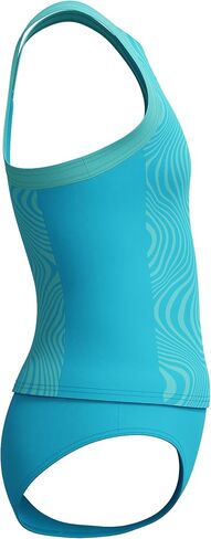 Speedo Girl's Swimsuit Two Piece Tankini Mesh Thick Strap in Saudi Arabia
