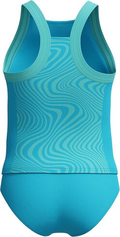 Speedo Girl's Swimsuit Two Piece Tankini Mesh Thick Strap in Saudi Arabia