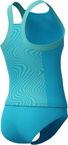 Speedo Girl's Swimsuit Two Piece Tankini Mesh Thick Strap in Saudi Arabia