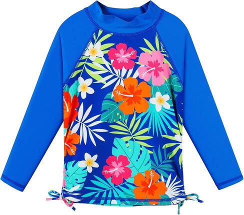 BAOHULU Girls 2-Piece Rash Guard Swimsuit Long Sleeve Bathing Suit with Swim Skirt UPF50+ Kids Beach Swimwear 2-12Y in Kuwait