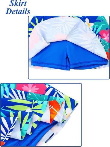 BAOHULU Girls 2-Piece Rash Guard Swimsuit Long Sleeve Bathing Suit with Swim Skirt UPF50+ Kids Beach Swimwear 2-12Y in Kuwait