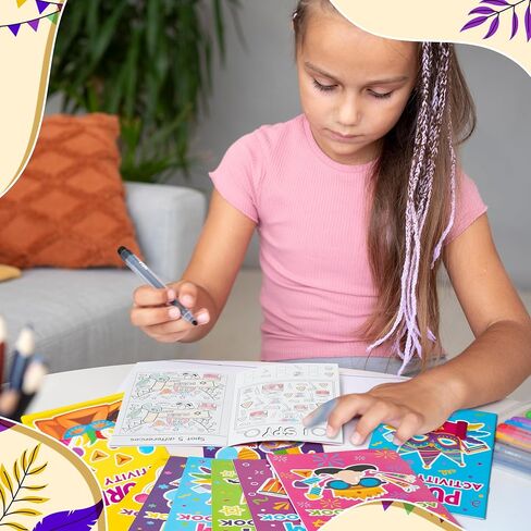 كتب أنشطة يوم الأرض للأطفال - 24pcs إنقاذ ألعاب Earth Mini Coloring Book مجموعة متاهات بالسكان Word Searr in Kuwait