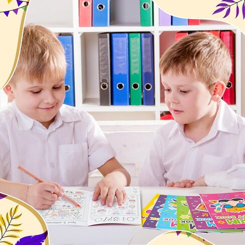 كتب أنشطة يوم الأرض للأطفال - 24pcs إنقاذ ألعاب Earth Mini Coloring Book مجموعة متاهات بالسكان Word Searr in Kuwait
