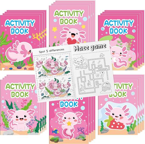 كتب أنشطة يوم الأرض للأطفال - 24pcs إنقاذ ألعاب Earth Mini Coloring Book مجموعة متاهات بالسكان Word Searr in Kuwait