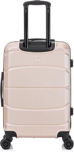 DUKAP SENSE Hardside Luggage with Spinner Wheels | 24 in Durable Lightweight Medium Checked Suitcase for Travel | Zipper Clouser Suit Case with Gel Handles and Trolley | Champagne in Saudi Arabia