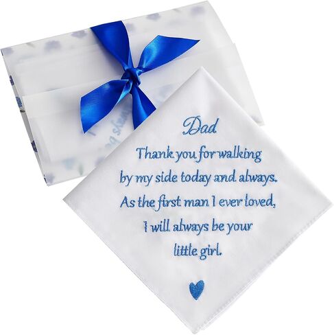 Wedding Handkerchief for Father of the Bride Gifts, AKI-105R-Dad in Kuwait