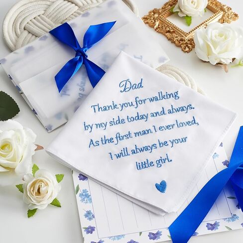 Wedding Handkerchief for Father of the Bride Gifts, AKI-105R-Dad in Kuwait