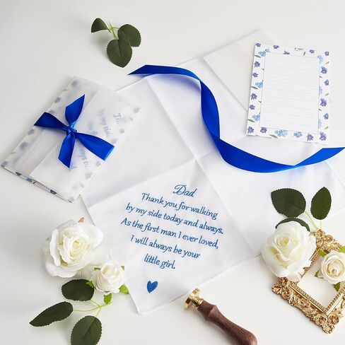 Wedding Handkerchief for Father of the Bride Gifts, AKI-105R-Dad in Kuwait