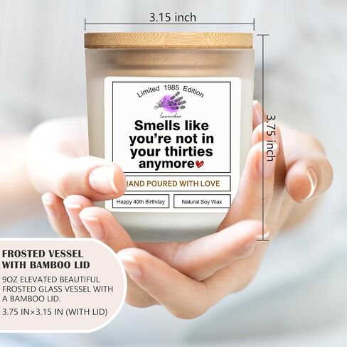 40TH Birthday Gifts for Women Men, 40th Birthday Decorations for Women Men, Funny 40th Female Birthday Gift Ideas, 40 Year Old Gifts for Her Him Husband Wife Best Friends Sister Woman 1985 Candle in Saudi Arabia