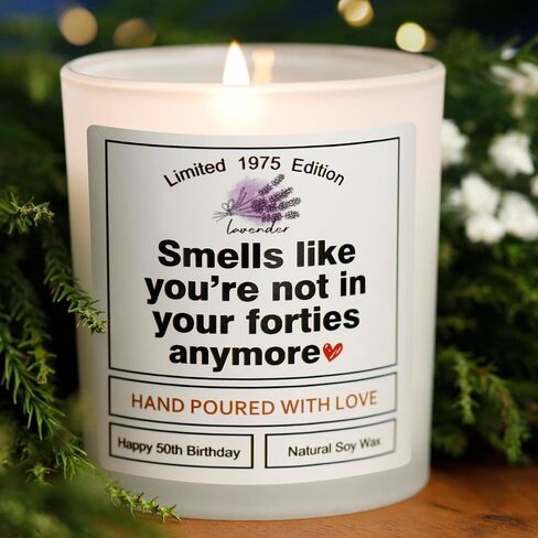 40TH Birthday Gifts for Women Men, 40th Birthday Decorations for Women Men, Funny 40th Female Birthday Gift Ideas, 40 Year Old Gifts for Her Him Husband Wife Best Friends Sister Woman 1985 Candle in Saudi Arabia