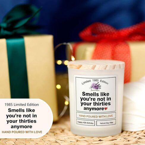 40TH Birthday Gifts for Women Men, 40th Birthday Decorations for Women Men, Funny 40th Female Birthday Gift Ideas, 40 Year Old Gifts for Her Him Husband Wife Best Friends Sister Woman 1985 Candle in Saudi Arabia