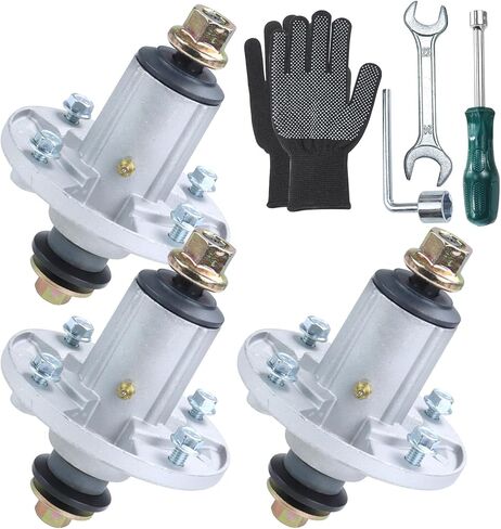 3 Pack AM143469 Spindle Assembly Pre-Greased Replaces John Deere AM136733 Spindle, Spindle AM136733, John Deere Parts AM143469, AM134292 AM137097 for John Deere Z225 X300 Z245 X304 Tractors in Kuwait